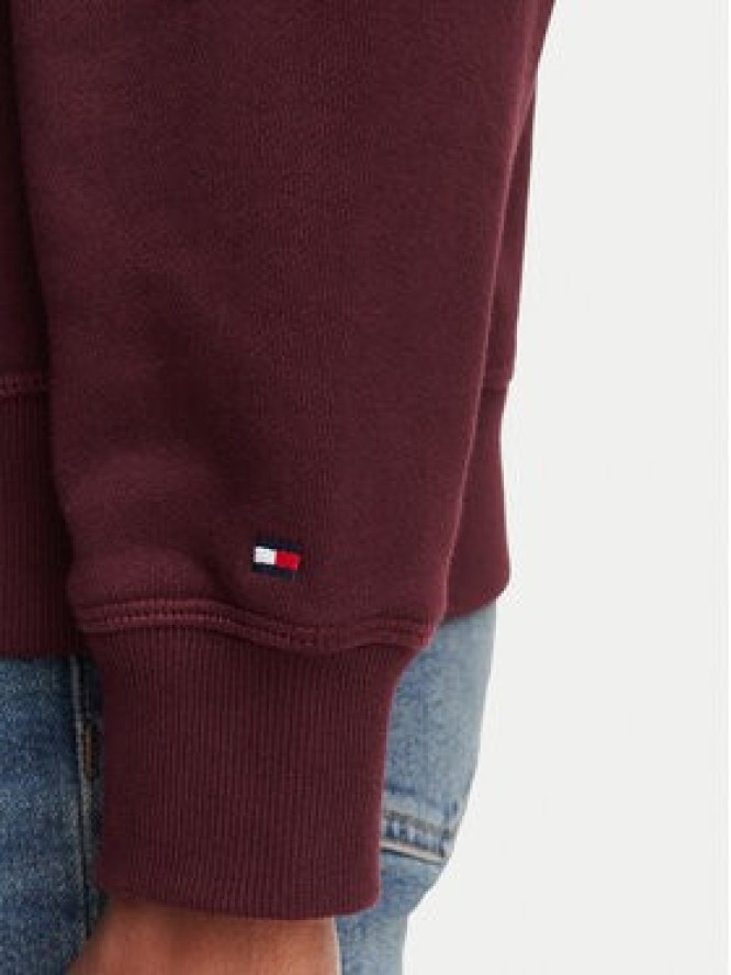 Tommy Hilfiger Bluza Script Terry WW0WW52355 Bordowy Regular Fit