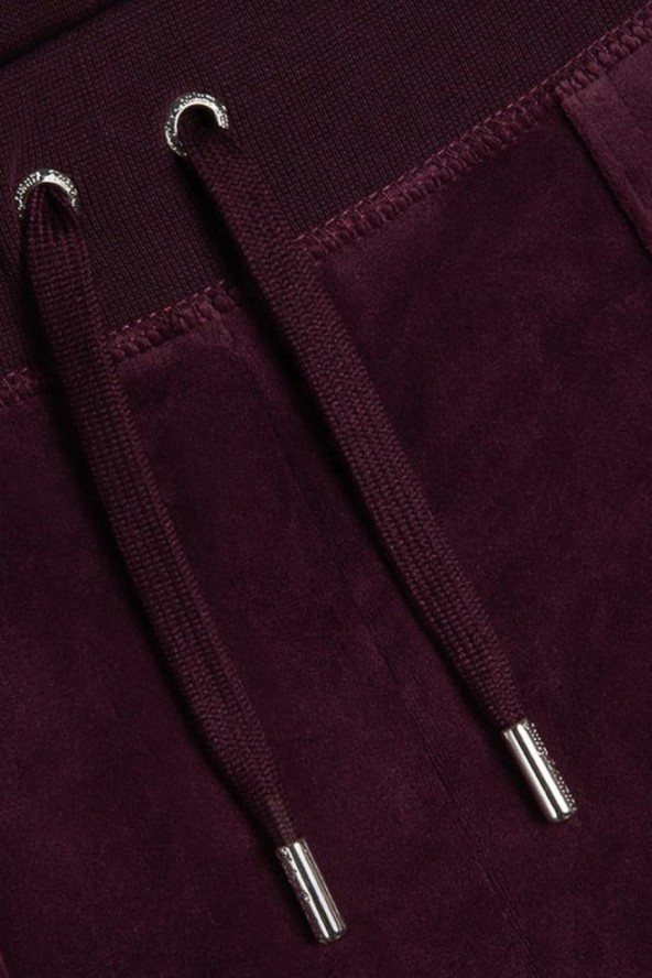 JUICY COUTURE Śliwkowe spodnie dresowe damskie Layla Low Rise, Rozmiar XS