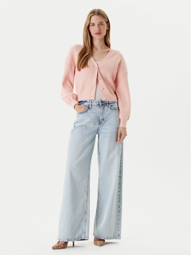 Guess Kardigan W5YR07 Z2ZK2 Różowy Oversize