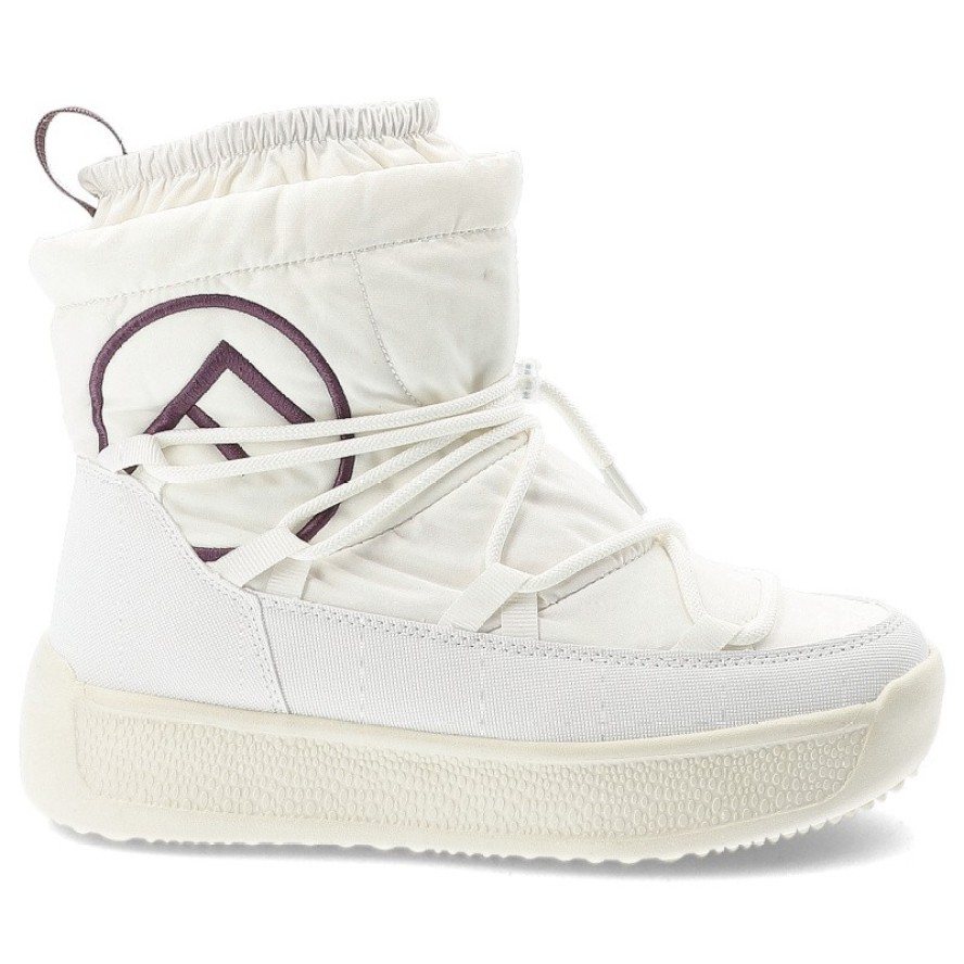 Białe Śniegowce Filippo Ciepłe Buty Damskie Na Platformie