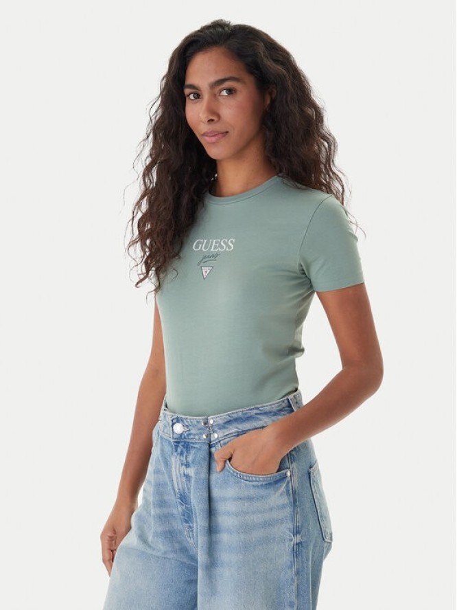 Guess Jeans T-Shirt 180328 Zielony Classic Fit