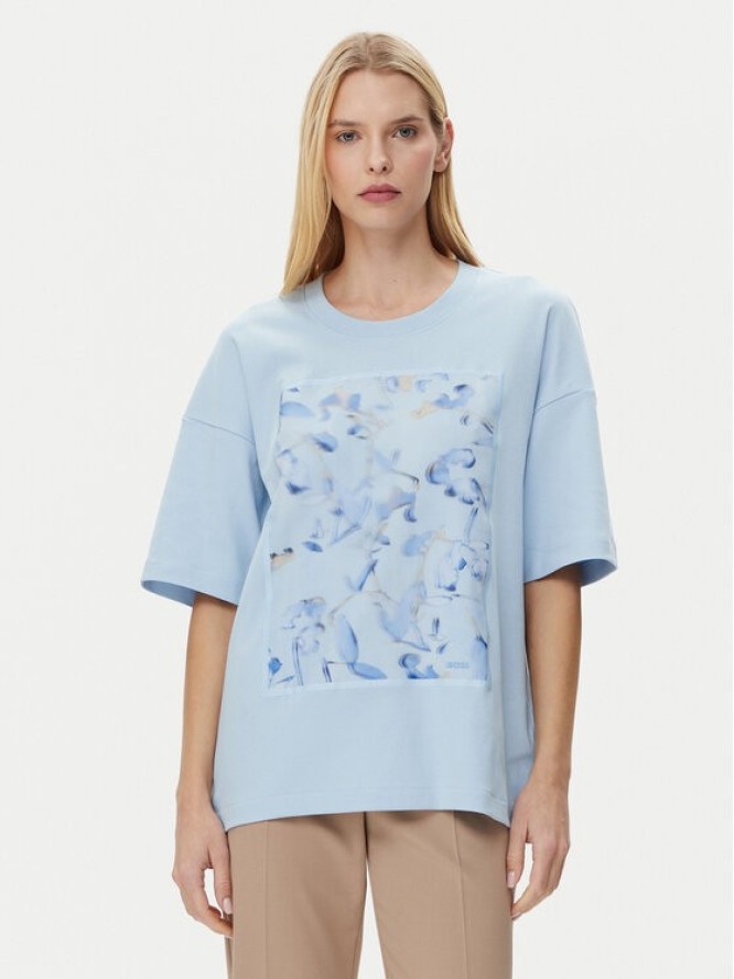 BOSS T-Shirt 50532093 Niebieski Relaxed Fit