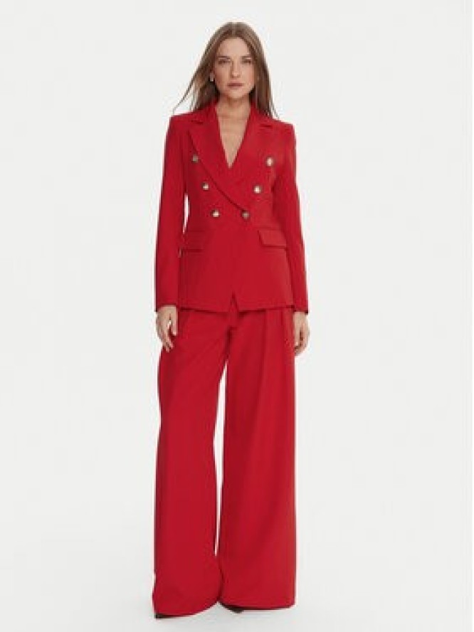 Maryley Spodnie materiałowe 25IB579/43MA Czerwony Regular Fit