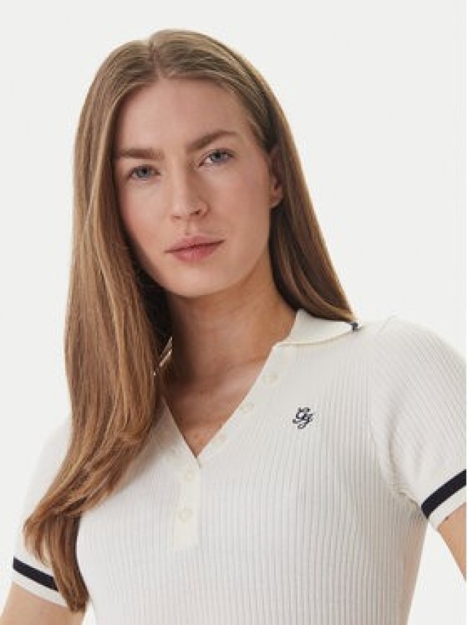 Guess Jeans Sweter W6GRZ1 Z3P32 Écru Slim Fit