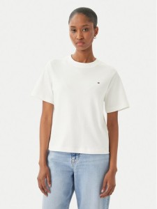 Tommy Hilfiger T-Shirt WW0WW49646 Biały Boxy Fit