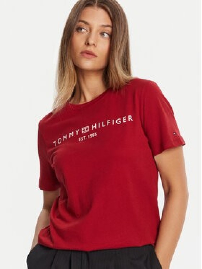 Tommy Hilfiger T-Shirt WW0WW40276 Czerwony Regular Fit