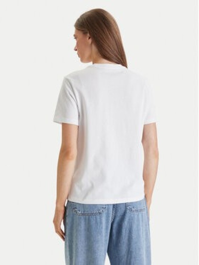 Calvin Klein Jeans T-Shirt Graphic LV044E215G Biały Regular Fit
