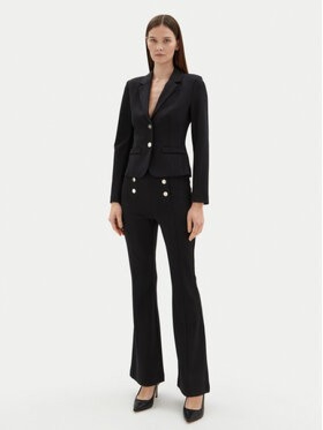 Motivi Spodnie materiałowe P040Q003468N Czarny Flare Fit