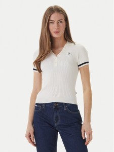 Guess Jeans Sweter W6GRZ1 Z3P32 Écru Slim Fit