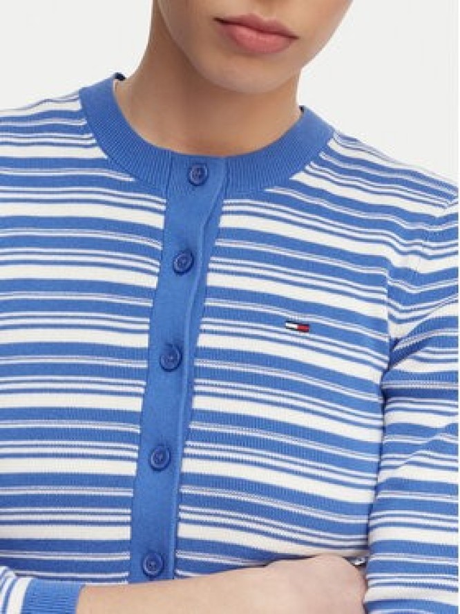 Tommy Jeans Kardigan DW0DW22314 Niebieski Slim Fit