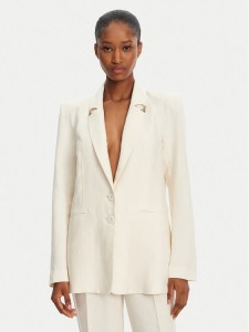 Patrizia Pepe Marynarka 2S1524 A052 B823 Écru Regular Fit