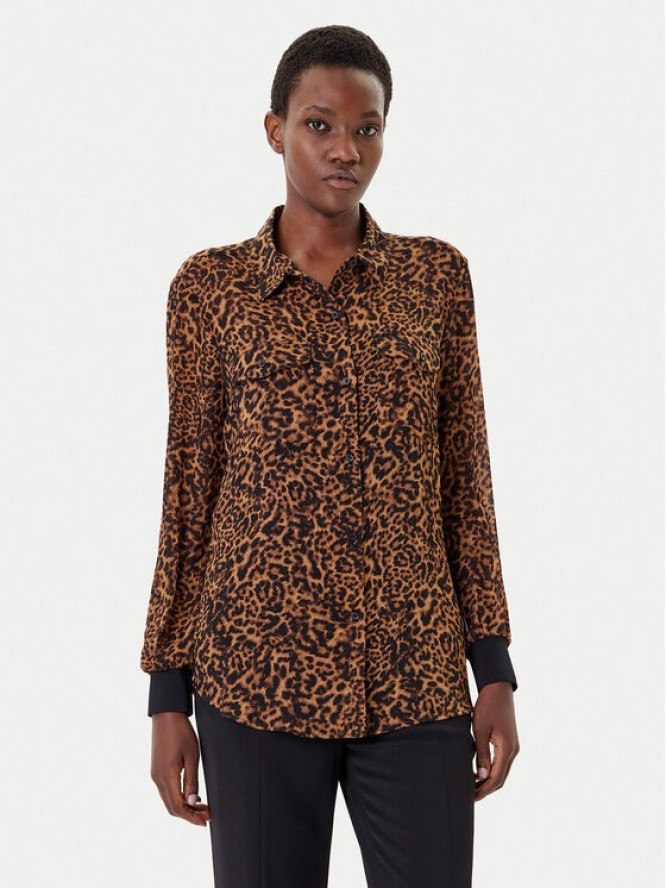 DKNY Koszula P43A8FXZ Brązowy Regular Fit