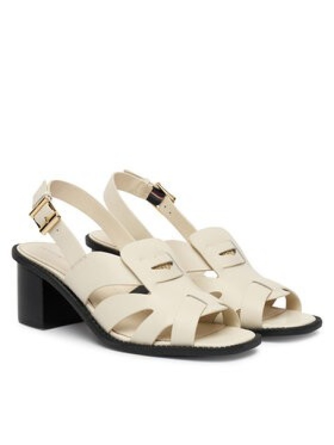 Tommy Hilfiger Sandały Cross Blocked Heel Sandal FW0FW09135 Biały