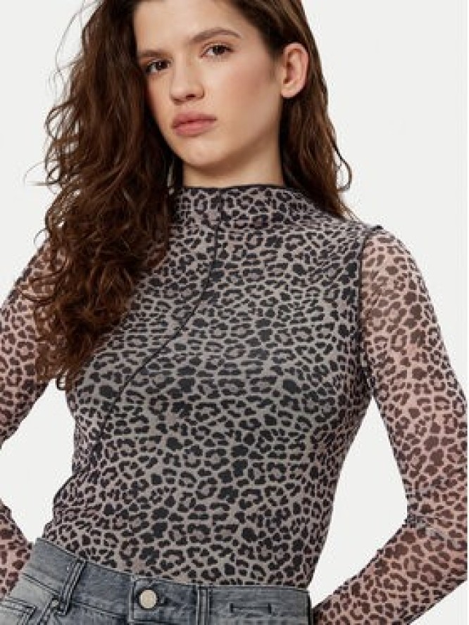 Noisy May Bluzka 27033006 Szary Slim Fit