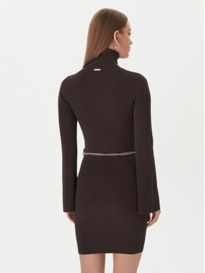 MICHAEL Michael Kors Sukienka dzianinowa MF583C633D Brązowy Slim Fit