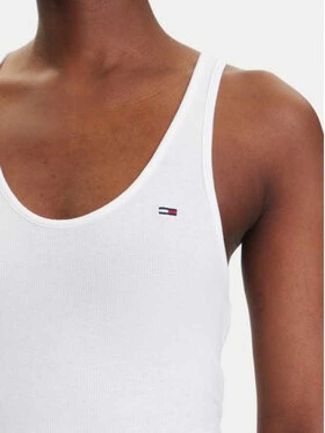Tommy Jeans Top DW0DW20917 Biały Regular Fit
