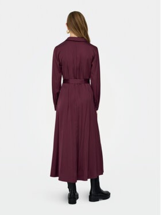 ONLY Sukienka koszulowa Mika 15361725 Bordowy Regular Fit