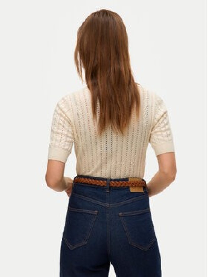 Vero Moda Sweter Morena 10321893 Beżowy Slim Fit