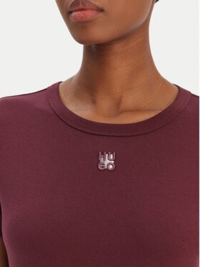 HUGO T-Shirt Deloris 50512002 Bordowy Regular Fit