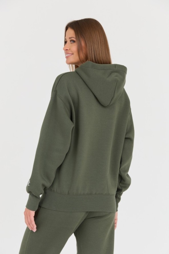 JUICY COUTURE Zielona damska bluza Recycled Queenie Hoodie, Rozmiar XXS