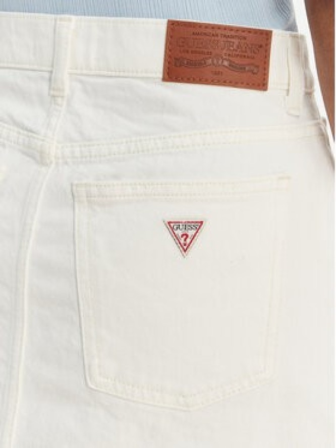 Guess Jeans Spódnica jeansowa W6RD0Q D6521 Biały Regular Fit