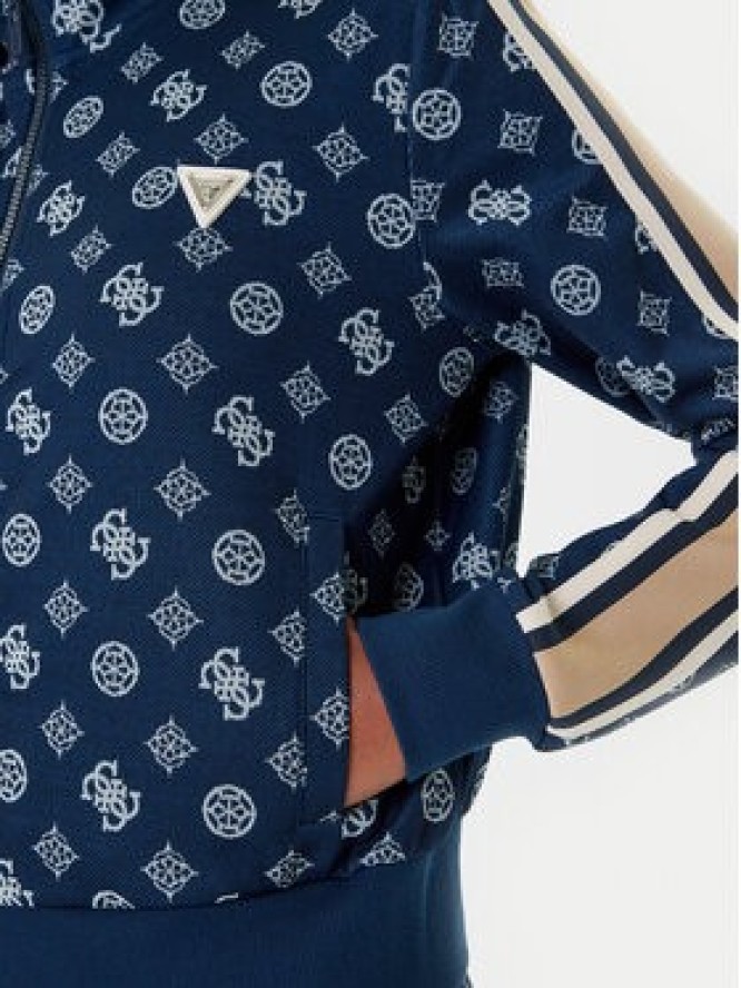 Guess Bluza V5YQ07 K0282 Granatowy Regular Fit