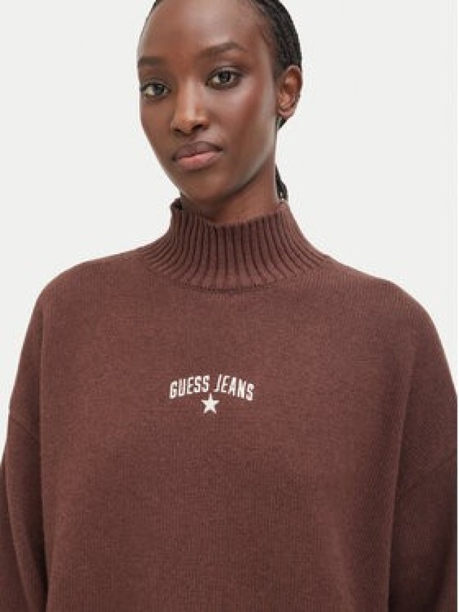 Guess Jeans Sweter W6BR09 Z1252 Brązowy Relaxed Fit