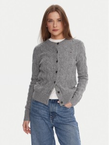 Tommy Hilfiger Kardigan WW0WW47463 Szary Regular Fit