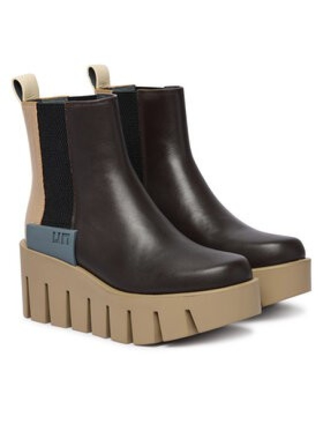 United Nude Botki Grip Chelsea LO V 1103216116 Brązowy ciemny