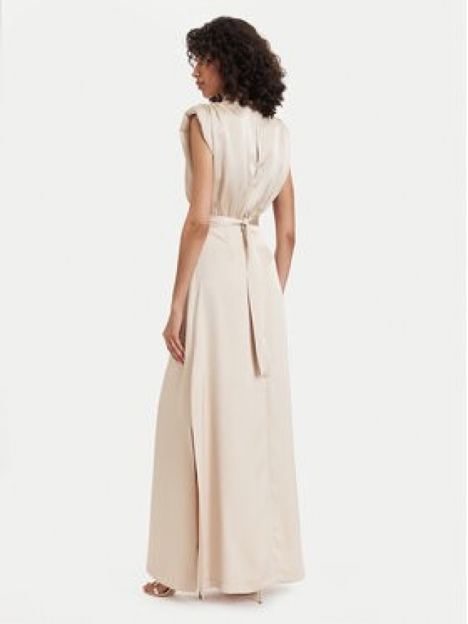 ACCESS FASHION Sukienka wieczorowa 63-3309-122 Kremowy Regular Fit