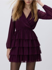 Sukienka mini - ciemnofioletowy