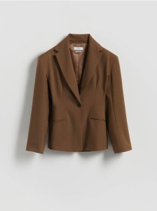 Taliowana marynarka z wiskozą - warm olive