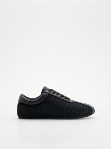 Sneakersy z łączonych materiałów - czarny