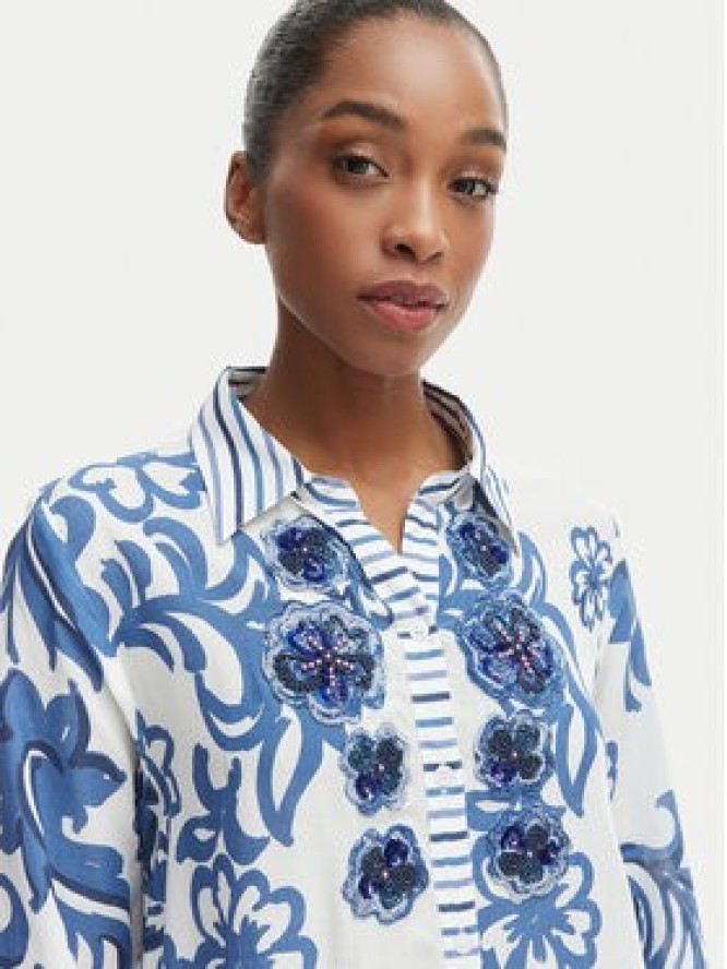 Iconique Sukienka koszulowa Romina IC26-037 Niebieski Regular Fit