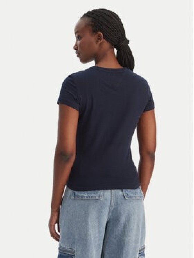 Tommy Jeans T-Shirt DW0DW22273 Granatowy Slim Fit