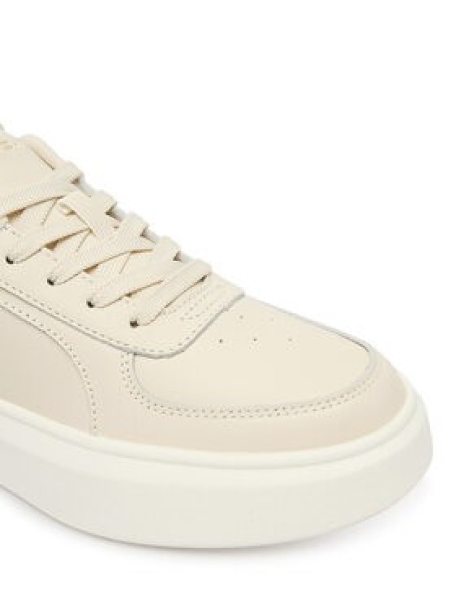 Tommy Hilfiger Sneakersy Shiny Leather Platform Sneaker FW0FW09364 Écru