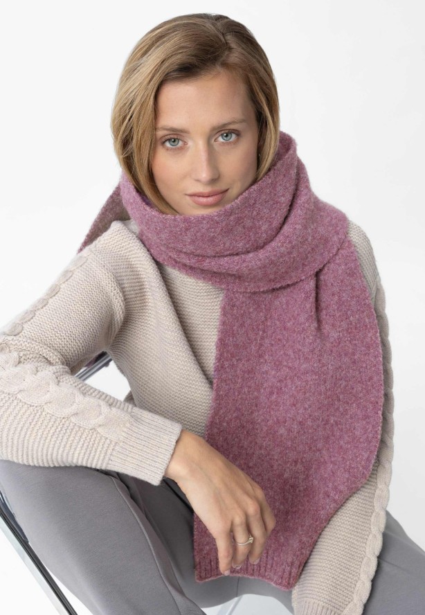 Długi szal z wełną H-VELVET