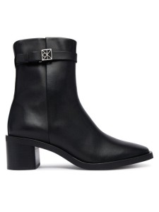 Calvin Klein Botki Block Heel Ank Boot Lth Hdw HW0HW03171 Czarny