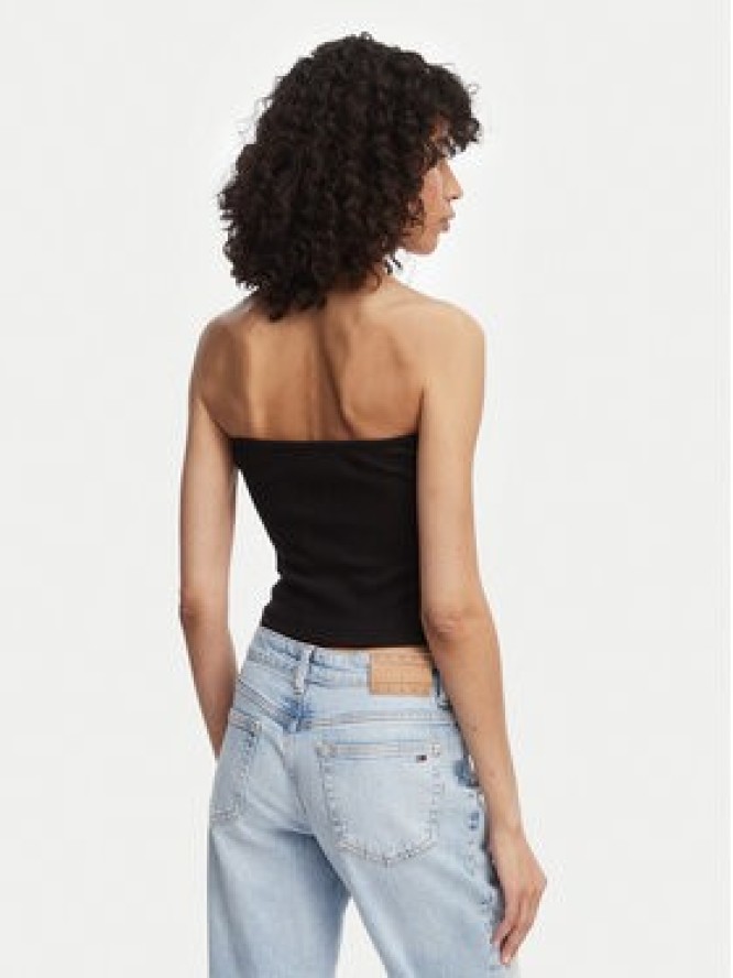 Tommy Jeans Top DW0DW22263 Czarny Slim Fit