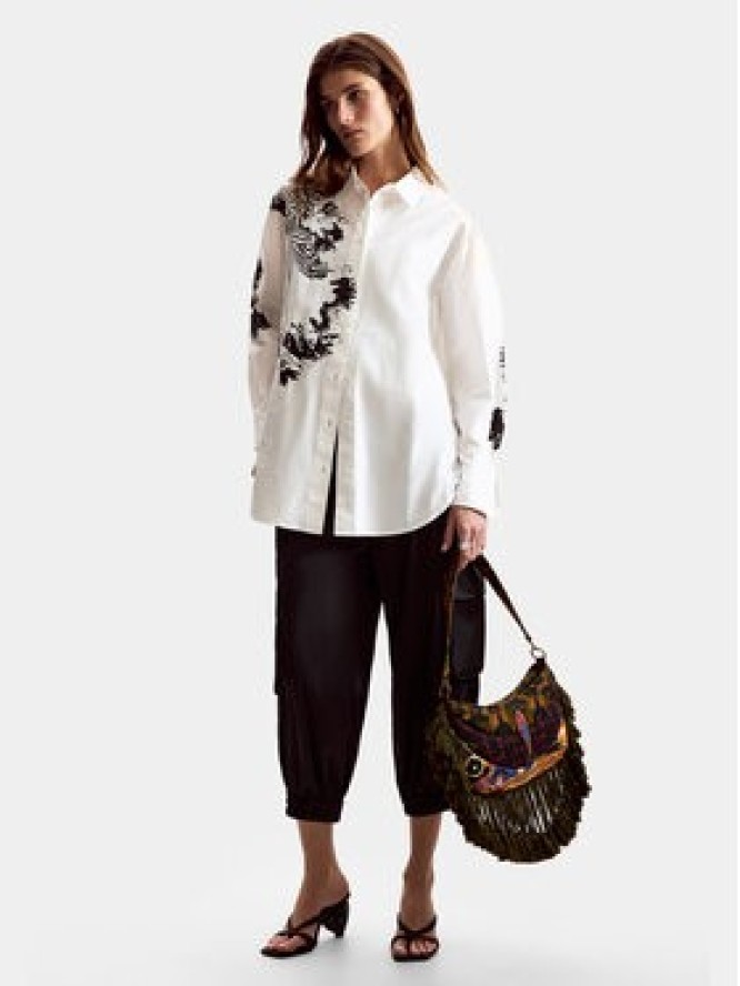 Desigual Koszula Orchid Lacroix 26SWCW29 Biały Oversize
