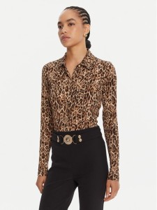 Just Cavalli Koszula 79PAL228 JS496 Brązowy Slim Fit