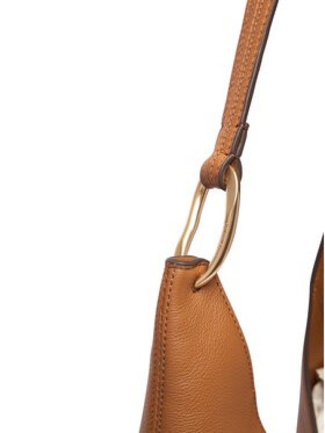 Calvin Klein Torebka Slouchy Leather Md Shoulder Bag LV04F3543G Brązowy jasny