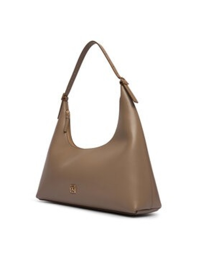 Calvin Klein Torebka Emblem Hw Lthr Shoulder Bag LV04F3262G Beżowy