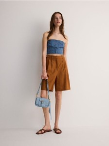 Szorty z ramii - bursztynowy