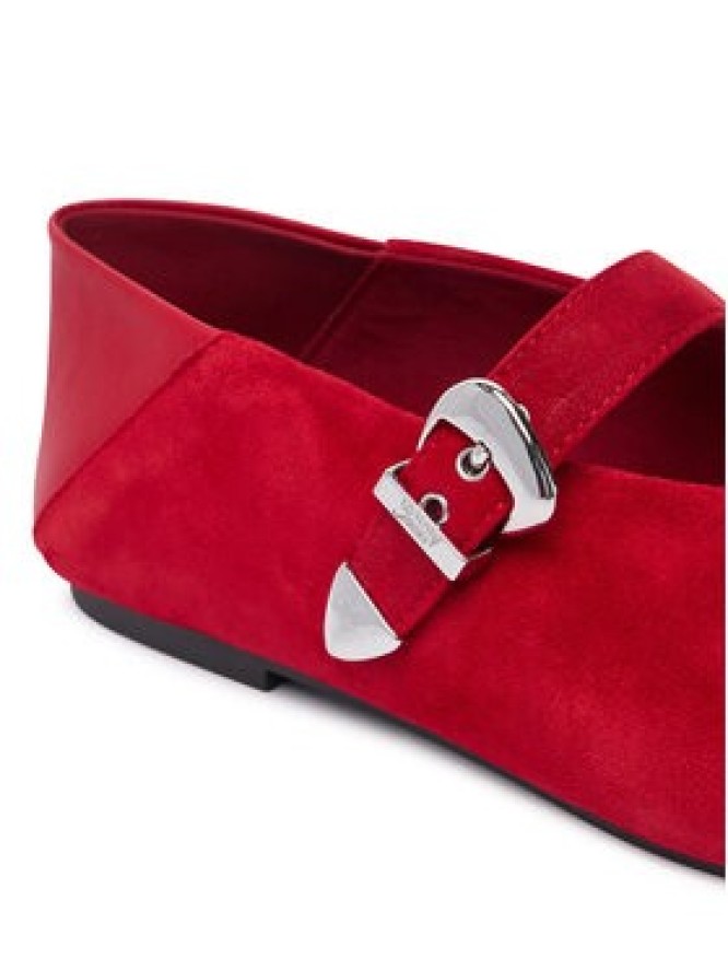 Tommy Jeans Baleriny Tjw Ballerina Suede EN0EN03067 Czerwony