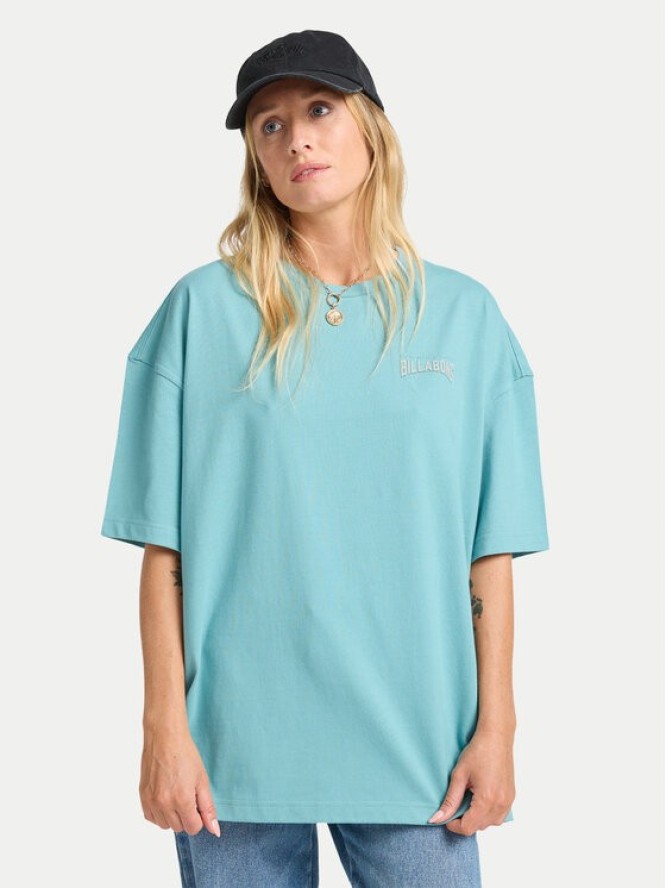 Billabong T-Shirt Reach For Sunshine EBJZT00478 Turkusowy Loose Fit