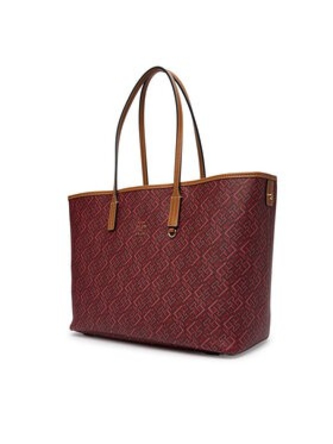 Tommy Hilfiger Torebka Th Monoplay Tote Le AW0AW17416 Czerwony ciemny