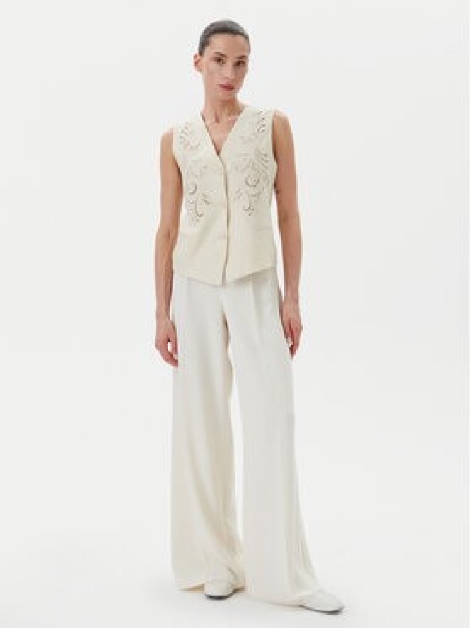 TWINSET Kamizelka 251TP2161 Beżowy Slim Fit