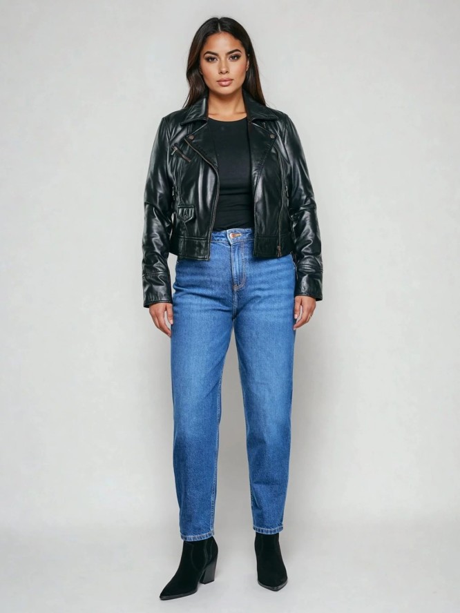 jeansy damskie mom jeans niebieskie silla 620