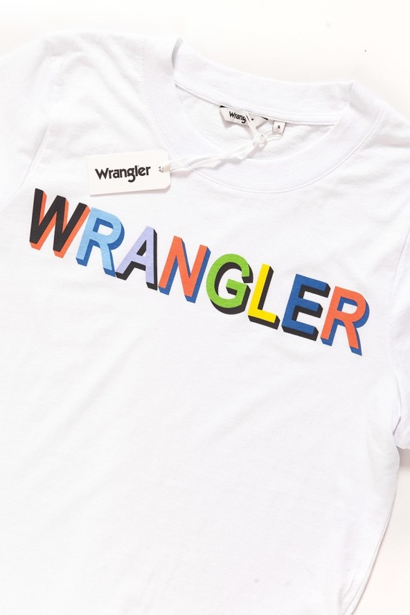 WRANGLER T SHIRT DAMSKI T-SHIRTS 80´S TEE WHITE W7010EV12 112130877